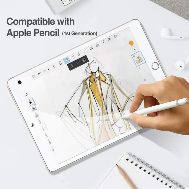 Alt view image 3 of 5 - ProCase iPad Air 3 10.5 Inch 2019 / iPad Pro 10.5 2017 Screen Protector Bundle with iPad Air 3 10.5 2019 / iPad Pro 10.5 2017 Heavy Duty Case