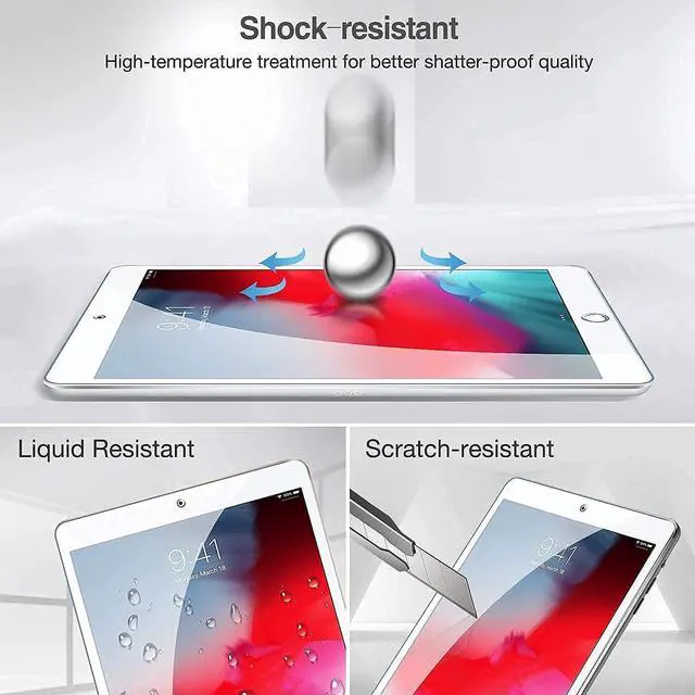 Alt view image 5 of 5 - ProCase iPad Air 3 10.5 Inch 2019 / iPad Pro 10.5 2017 Screen Protector Bundle with iPad Air 3 10.5 2019 / iPad Pro 10.5 2017 Heavy Duty Case