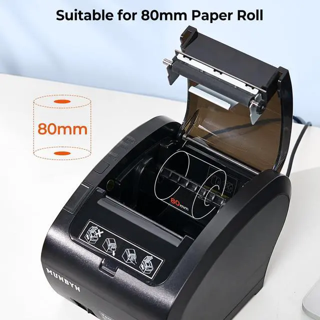 Alt view image 4 of 5 - MUNBYN Receipt Printer and Thermal Paper 3 1/8 x 230ft