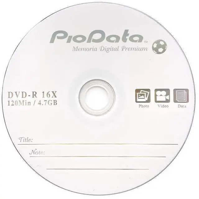 Alt view image 3 of 5 - PioData DVD-R 4.7GB 16X Logo Top Blank Media | 100-Pack Cake Box Spindle | Blank DVDs for Burning Video, Bulk Discs for Data Storage