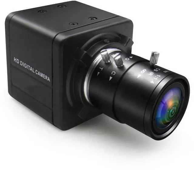 Main image of USB Camera 8MP with 2.8-12mm Manual Varifocal Lens, 4X Optical Zoom Webcam with Metal Case, USB HD Computer Camera with IMX179 Sensor, Plug&Play, for Windows/Linux/Mac/Android, Robot/3D Printer