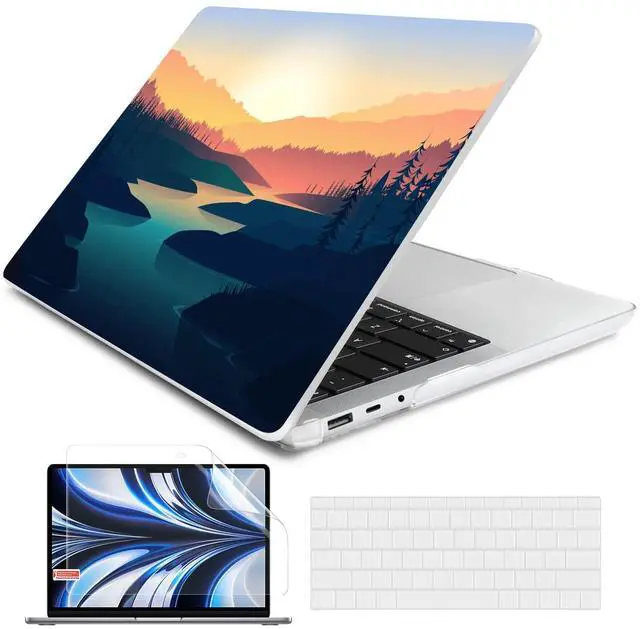 Main image of Batianda Case for 12.4" Microsoft Surface Laptop Go 3 2023 Release/Surface Laptop Go 2 (2022), Designed Clear Protective Plastic Hardshell & Keyboard Cover & Screen Protector, Dawn