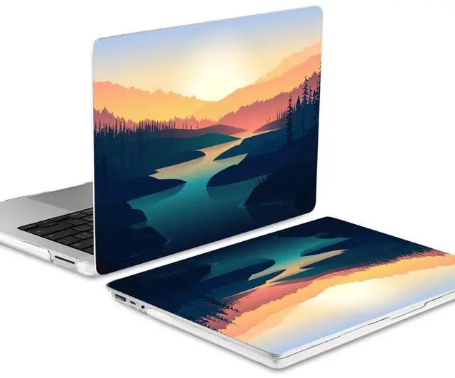 Alt view image 5 of 5 - Batianda Case for 12.4" Microsoft Surface Laptop Go 3 2023 Release/Surface Laptop Go 2 (2022), Designed Clear Protective Plastic Hardshell & Keyboard Cover & Screen Protector, Dawn