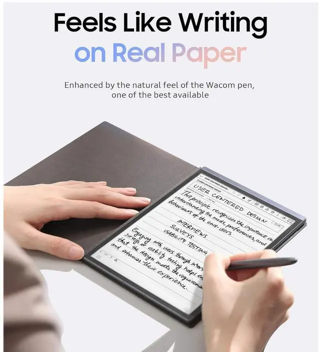 Alt view image 3 of 5 - AINOTE Air 2, 8.2" AI E Ink Tablet, Smart Paper Note-Taking Tablet with Stylus & Adjustable Light, ChatGPT-Powered Multi-Language Transcription, Meeting Minutes Schedule Management Digital Notebook
