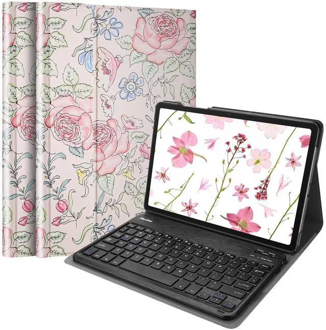 Main image of ProCase Keyboard Case for Galaxy Tab A9 Plus/A9+ 5G 11 Inch 2023 (Model: SM-X210/X215/X216/X218), Lightweight Case with Magnetic Detachable Wireless Keyboard for Galaxy Tablet 11"- Rose