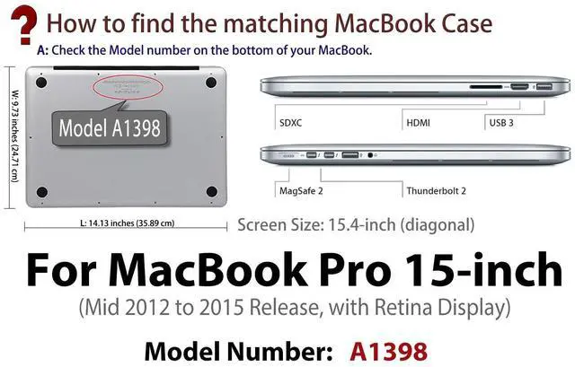 Alt view image 2 of 5 - UESWILL 3in1 Unique Pattern Hard Case Compatible with MacBook Pro (Retina, 15-inch, Mid 2012 to Mid 2015), Model A1398, NO CD-ROM, NO Touch Bar + Keyboard Cover and Screen Protector,US Flag