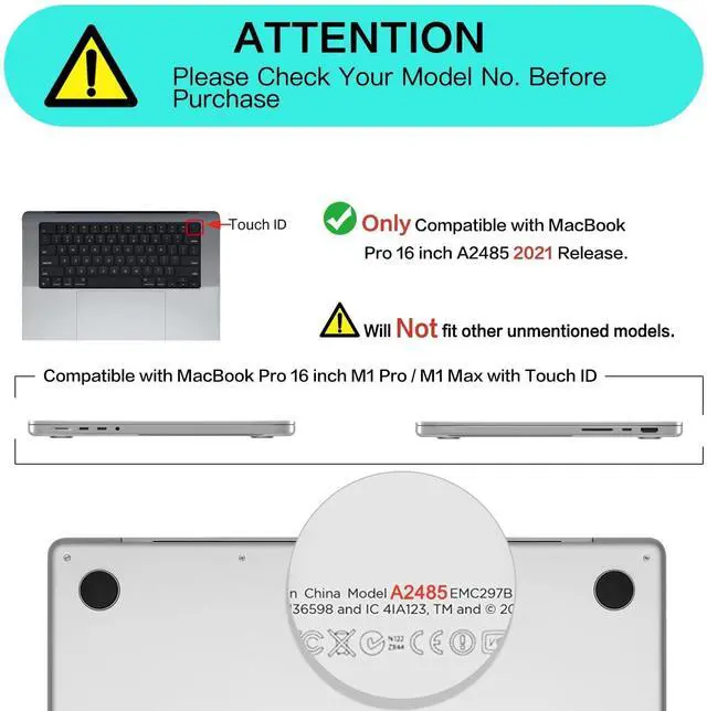 Alt view image 2 of 5 - MOSISO Compatible with MacBook Pro 16 inch Case 2021 Release A2485 M1 Pro / M1 Max, Plastic Hard Shell&Keyboard Skin&Screen Protector&Storage Bag, Black & Colorful Clouds
