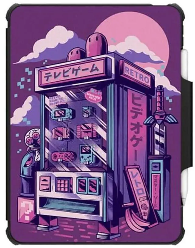 Main image of CASETiFY Impact Folio Case for iPad Pro 12.9" (3rd/4th/5th/6th Gen) - Retro Vending Machine - Clear Black