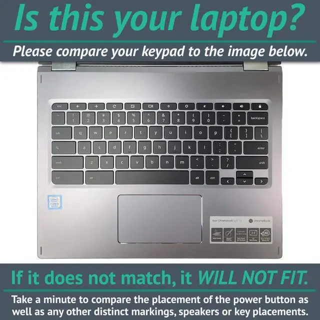 Alt view image 2 of 4 - MightySkins Skin for Acer Chromebook Spin 13" (2019) - Solid Gray | Protective, Durable, and Unique Vinyl Decal wrap cover | Easy To Apply, Remove, and Change Styles | Made in the USA (ACCSP1319-Solid