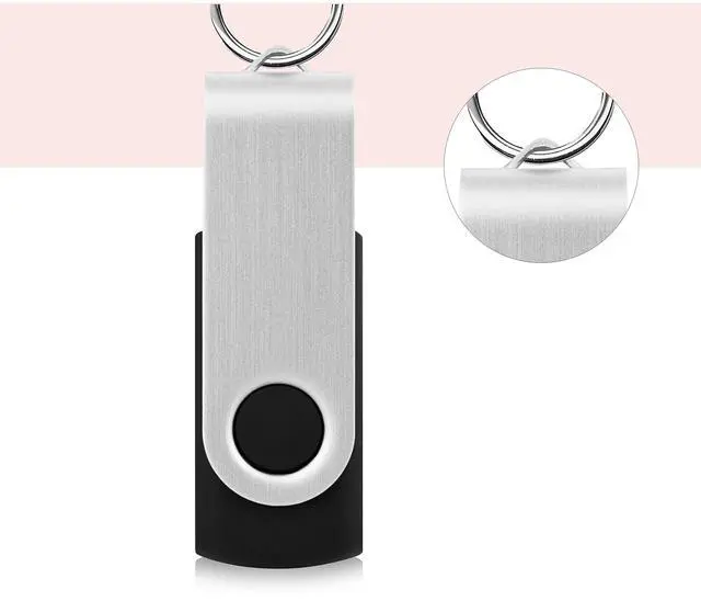 Alt view image 3 of 4 - KOOTION 10 Pack 4GB Flash Drive 4gb USB 2.0 Flash Drives USB Drive Jump Drive Bulk Thumb Drive Swivel Memory Stick Black