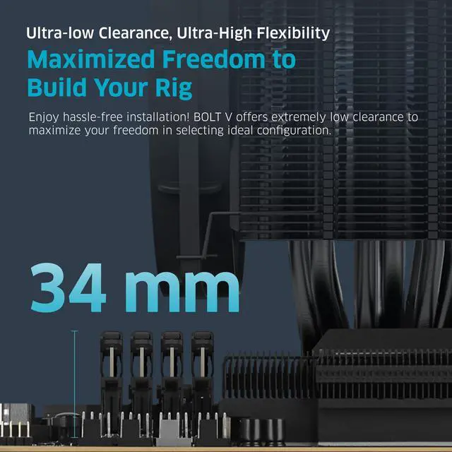Alt view image 4 of 5 - KLEVV Bolt V DDR5 32GB (2x16GB) 6400MHz CL30 A-DIE 1.35V Gaming Desktop Ram Memory SK Hynix Chip XMP 3.0 / AMD Expo Ready (KD5AGUA80-64B300H)