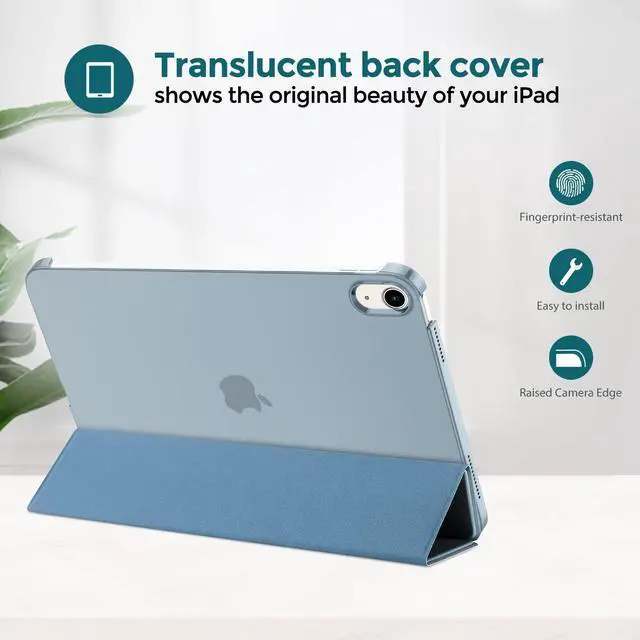 Alt view image 3 of 5 - ProCase Slim Stand Case for iPad 10th Generation Case 2022 iPad 10.9 Inch Case, iPad 10 -SkyBlue Bundle with 2 Pack iPad 10.9 10th Generation 2022 Screen Protector A2696/A2757/A2777