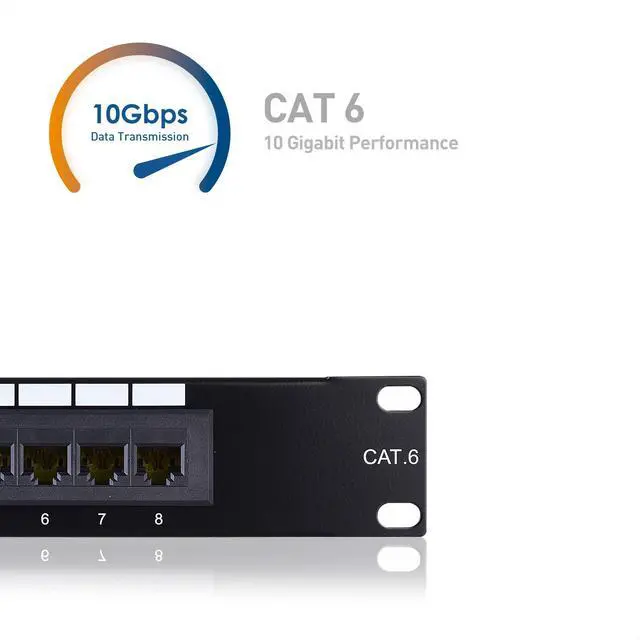 Alt view image 3 of 5 - Cable Matters [UL Listed 24 Port Cat6 Patch Panel Rackmount/Wall Mount & Snagless Cat 6 Ethernet Cable - 25ft in Black