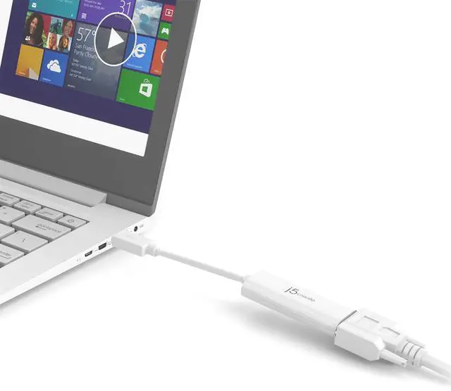 Alt view image 4 of 5 - j5create USB to VGA Adapter Cable- Multi-Monitor Desktop Display USB Video Card Converter | 1080p HD Playback | Compatible with Windows and Mac - White (JUA214)