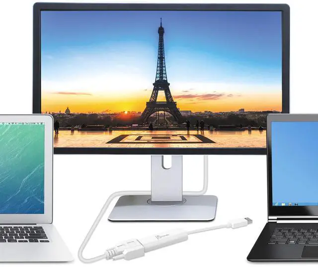 Alt view image 3 of 5 - j5create USB to VGA Adapter Cable- Multi-Monitor Desktop Display USB Video Card Converter | 1080p HD Playback | Compatible with Windows and Mac - White (JUA214)