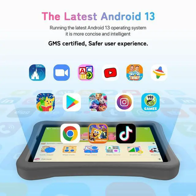 Alt view image 5 of 5 - UMIDIGI Kids Tablet, G1 Tab Android 13 for Kids, 10.1", 8G+64G up to 1TB, WiFi 6, 8MP+8MP Dual Camera, Quad-Core, 6000mAh, BT5.0, TUV Eye Bluelight Tablet Android, Parental Control