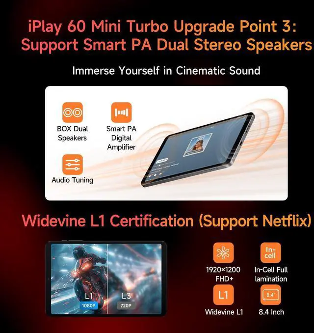 Alt view image 5 of 5 - ALLDOCUBE iPlay60 Mini Turbo Tablet with Case