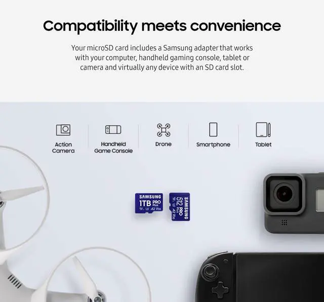 Alt view image 3 of 5 - SAMSUNG PRO Plus microSD Memory Card + Reader, 128GB MicroSDXC, Up to 180 MB/s, Full HD & 4K UHD, UHS-I, C10, U3, V30, A2 for Android Phones, Tablets, GoPRO, DJI Drone, MB-MD128SB/AM, 2023