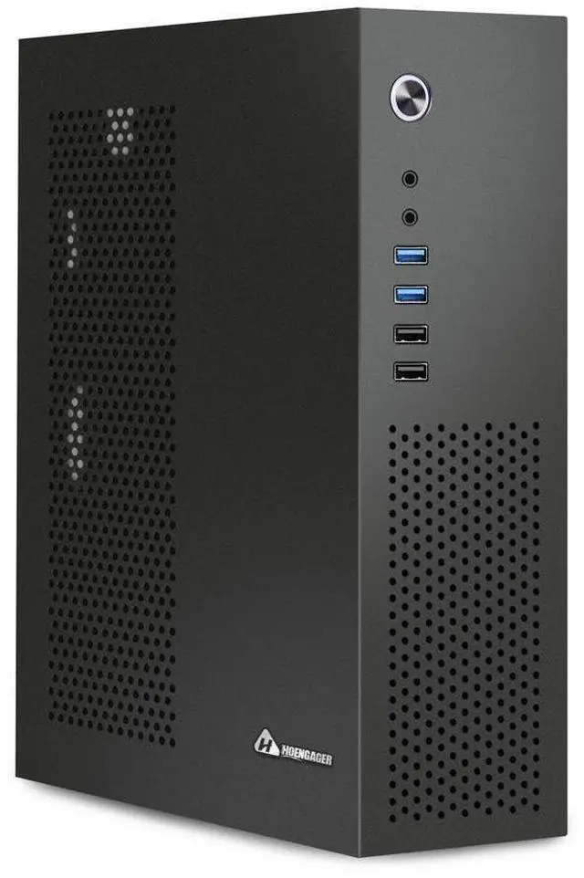 Main image of HOENGAGER Small Form Factor Gaming PC Desktop Computer - AMD Ryzen 3 3200G 4-Core 3.6 GHz, 16GB DDR4 RAM, 1TB SSD, 11AC Wi-Fi, Win 11 Professional Desktop PC, Black