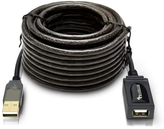 Main image of BlueRigger USB Extension Cable (32FT/10M, Long Active USB2.0 Extender, Male to Female Repeater, Data Transfer Cord)- for Game Consoles, Printer, Camera, Keyboard, Hard Drives