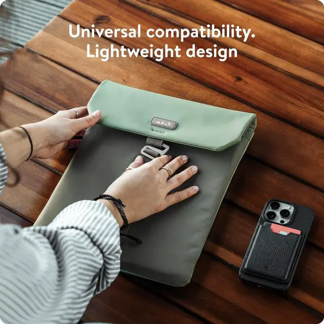 Alt view image 2 of 5 - Mous  Laptop Bag 14 inch Case - Universal Laptop Sleeve  Water Resistant Durable Cover - Sage