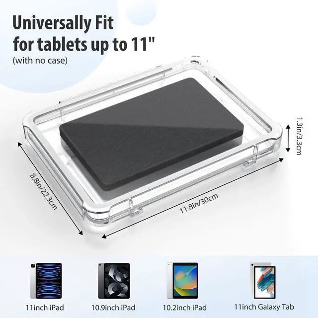 Alt view image 5 of 5 - MoKo Waterproof Shower iPad Holder, Wall Mount with 360 Rotation, Anti-fog Screen, 2 Placement Modes, Fit for iPad 10/Pro 11 2022