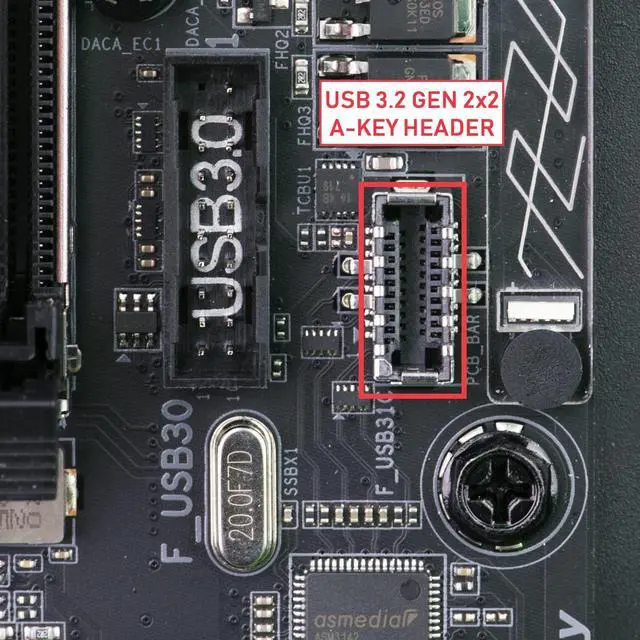 Alt view image 5 of 5 - LINKUP - USB 3.2 Gen 2x2 20Gbps USB-C Type Internal Panel Cable Mount Motherboard Header Extension Adapter|20-Pin A-Key Male with Cover to USB-C Female Connector with PCI Bracket - 40cm
