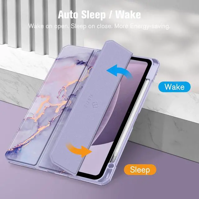 Alt view image 2 of 5 - Fintie Hybrid Slim Case for iPad Pro 11-inch M4 (2024) Bundle with HD Clear 9H Hardness Tempered Glass Screen Protector