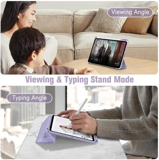 Alt view image 3 of 5 - Fintie Hybrid Slim Case for iPad Pro 11-inch M4 (2024) Bundle with HD Clear 9H Hardness Tempered Glass Screen Protector