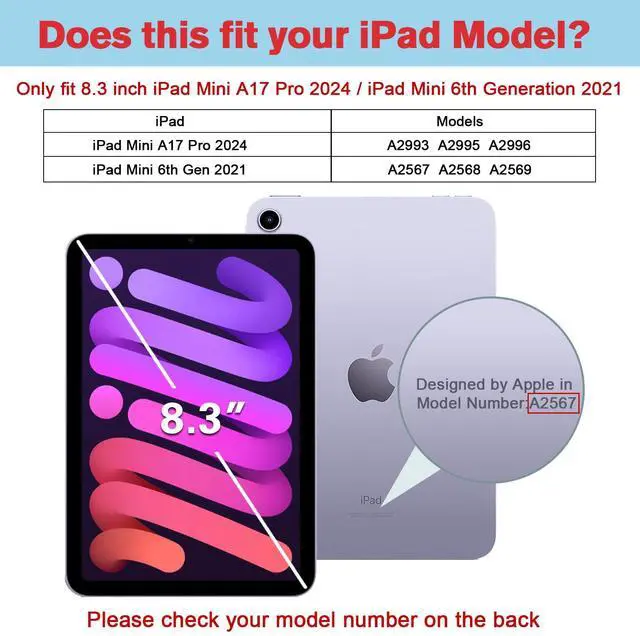 Alt view image 2 of 4 - ProCase Privacy Screen Protector for iPad Mini 7th(A17 Pro) 2024 / Mini 6th Generation 8.3" 2021, Anti-Spy Tempered Glass Film Guard for iPad Mini 7 6 8.3 Inch -2 Pack