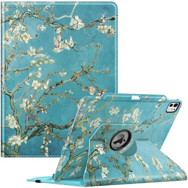 Main image of Fintie Rotating Case for iPad Pro 13-inch (M4) 2024 with Pencil Holder - 360 Degree Swiveling Protective Stand Cover with Auto Wake/Sleep, Blossom
