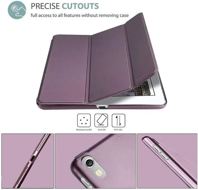 Alt view image 3 of 5 - ProCase iPad Air 3 10.5" 2019 / iPad Pro 10.5" 2017 Purple Slim Hard Shell Case Bundle with Tempered Glass Screen Protector