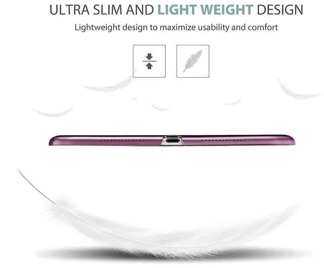 Alt view image 5 of 5 - ProCase iPad Air 3 10.5" 2019 / iPad Pro 10.5" 2017 Purple Slim Hard Shell Case Bundle with Tempered Glass Screen Protector