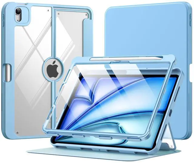 Main image of MoKo for iPad Air 11 Inch Case 7th/6th Generation M3/M2 2025/2024, iPad Air 5th/4th Gen Case 10.9 Inch 2022/2020 with Pencil Holder, Screen Protector, Lens Protector, Magnetic Multi Angle, Sunny Sky