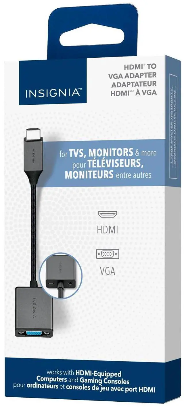 Alt view image 4 of 5 - Insignia HDMI-to-VGA Adapter, Model: NS-PG95503, Black