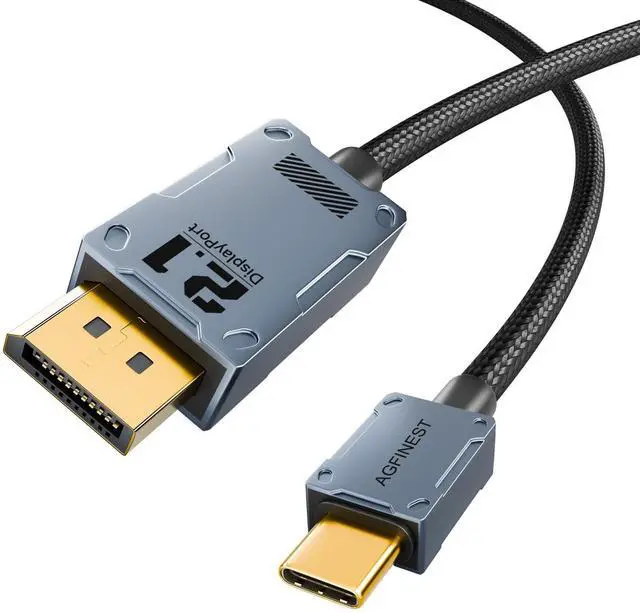 Main image of AGFINEST VESA Certified 16K@30Hz USB C to DisplayPort 2.1 Cable,[16K@30Hz 8K@120Hz 4K@240Hz], 80Gbps Unidirectional Transmission Compatible MacBook Pro,iPhone 16/15 Plus Pro, iPad (3.3FT)