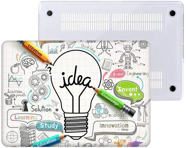 Alt view image 2 of 5 - AMCJJ Compatible with MacBook Air 15 inch Case 2024 2023 Release M3 A3114 M2 A2941, Hard Shell Cover & Keyboard Cover & Screen Protector - Idea Bulb