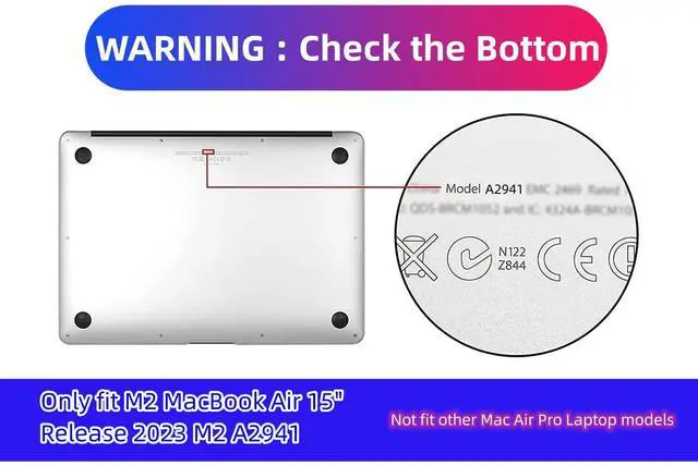 Alt view image 3 of 5 - AMCJJ Compatible with MacBook Air 15 inch Case 2024 2023 Release M3 A3114 M2 A2941, Hard Shell Cover & Keyboard Cover & Screen Protector - Idea Bulb