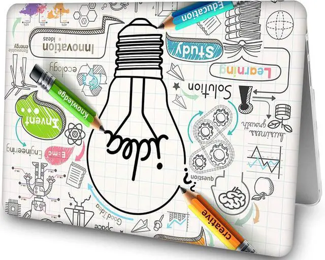 Alt view image 5 of 5 - AMCJJ Compatible with MacBook Air 15 inch Case 2024 2023 Release M3 A3114 M2 A2941, Hard Shell Cover & Keyboard Cover & Screen Protector - Idea Bulb
