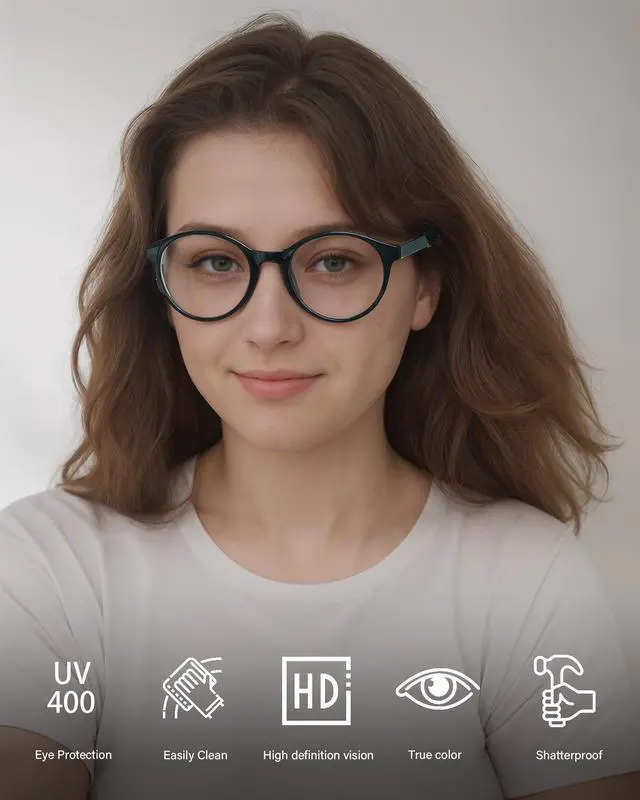 Alt view image 2 of 5 - ANRRI Retro Round Blue Light Blocking Glasses Women Men Computer Eyeglasses Anti Blue Light Glasses with Anti Eyestrain & UV Glare for Gaming Black Frame