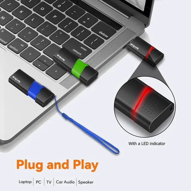 Alt view image 4 of 5 - AreTop Flash Drive 64GB USB 3.0 Flash Drive 64 GB Thumb Drive 5 Pack Slide Retractable Memory Stick USB Drive Data Storage Jump Drive Colorful(Yellow,Red,Blue,Green,Purple)