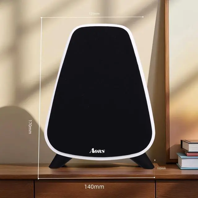 Alt view image 4 of 5 - AORS AS31 Active Bookshelf Speakers Bluetooth -2.0 Powered Speaker Stereo Computer Speakers for Desktop pc Monitor Speakers 80WRMS/3inch Bass RCA/Optic Inputs, Wooden Compact (Violet)