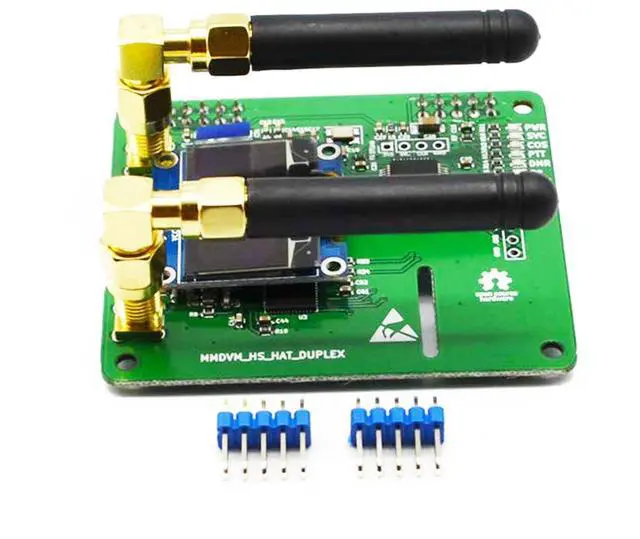 Alt view image 5 of 5 - AURSINC MMDVM Duplex Hotspot Module Dual Hat V1.5.2 with 0.96 OLED Display Support P25 DMR YSF NXDN DMR Slot 1 + Slot 2 for Raspberry Pi, Pi Zero (with OLED)