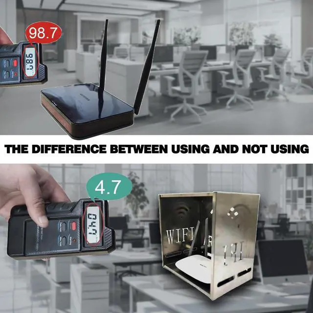 Alt view image 3 of 5 - Large Faraday Cage for WiFi Router Faraday Box WiFi Blocker E M F Blocker for Home Faraday Bags for WiFi Router E m f Protection