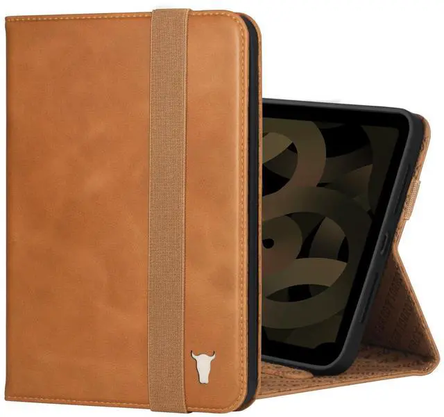 Main image of TORRO Case Compatible with iPad mini 7/6  Genuine Leather iPad mini 7th / 6th Generation (2024/2021) Cover with Stand Function, Apple Pencil Connectivity and Wake Sleep Function (Tan)
