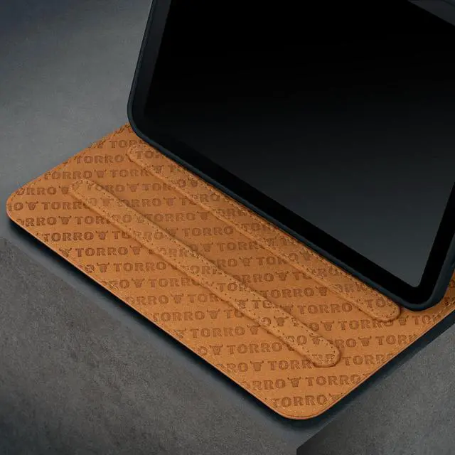 Alt view image 4 of 5 - TORRO Case Compatible with iPad mini 7/6  Genuine Leather iPad mini 7th / 6th Generation (2024/2021) Cover with Stand Function, Apple Pencil Connectivity and Wake Sleep Function (Tan)