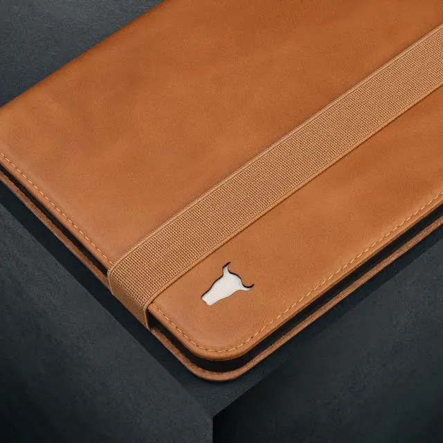 Alt view image 5 of 5 - TORRO Case Compatible with iPad mini 7/6  Genuine Leather iPad mini 7th / 6th Generation (2024/2021) Cover with Stand Function, Apple Pencil Connectivity and Wake Sleep Function (Tan)