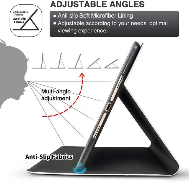 Alt view image 4 of 5 - BEOTIWAD for All-New  Fire Max 11 Tablet (13th Generation,2023 Release),PU Leather Multi-Angle Anti Slide Stand Cases with Auto Wake/Sleep for Fire Max 11 2023 Tablet,Beautiful Wolf