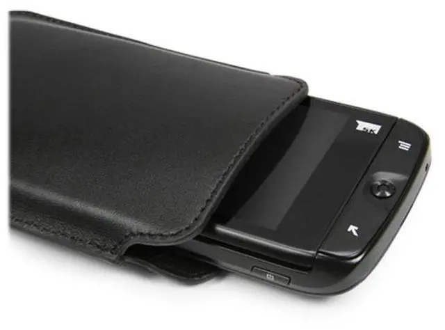 Alt view image 5 of 5 - BoxWave Case Compatible with FiiO M9 - Genuine Leather Pouch, Slim Real Leather Luxury Lightweight Pocket for FiiO M9 - Nero Black