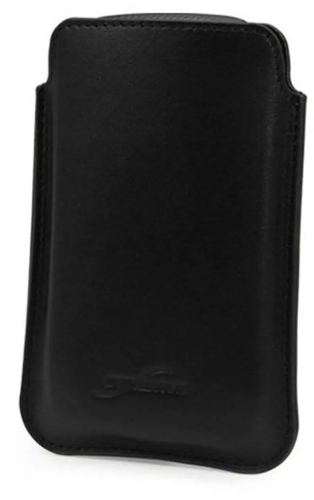Alt view image 4 of 5 - BoxWave Case Compatible with FiiO M9 - Genuine Leather Pouch, Slim Real Leather Luxury Lightweight Pocket for FiiO M9 - Nero Black